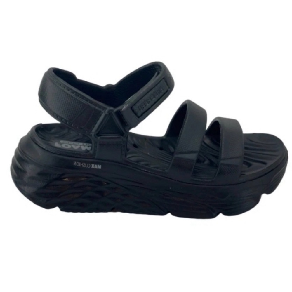 Skechers Women's Max Cushioning Sandal - NEW Black Aura Foamies - Picture 4 of 4